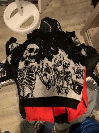 Sudadera Shein Calaveras Negra Talla Única