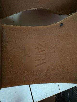 Zara Sandalias Plataforma Esparto Rojas