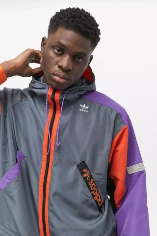 Chaqueta Adidas Retro Naranja y Morado