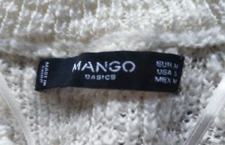 Jersey Mango beige rayas marrones manga larga