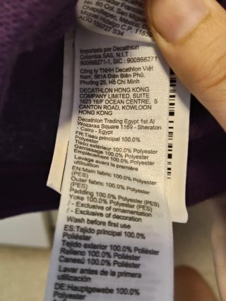 Chaqueta Decathlon Morada con Capucha