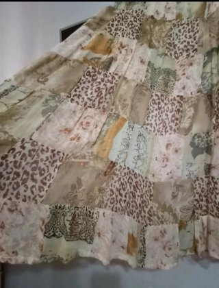 Falda gasa patchwork multicolor talla única
