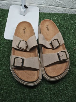 Sandalias Flyzoo Talla 40 Plataforma Doble Hebilla