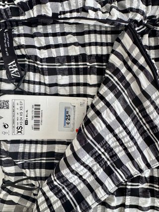 Falda Zara Mini Plisada Cuadros XS