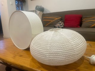Lámparas Ikea Papel y Fibra Beige/Blanco