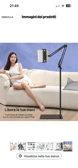 Supporto universale per tablet e smartphone