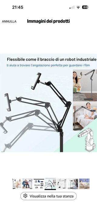 Supporto universale per tablet e smartphone