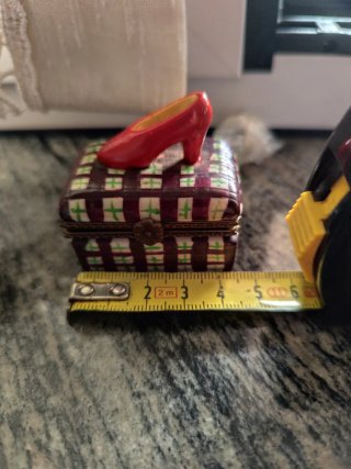 Miniatura cofanetto porcellana con scarpetta