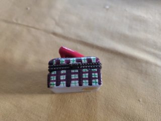 Miniatura cofanetto porcellana con scarpetta