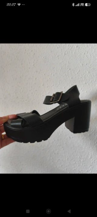 Sandalias cuña negras talla 35