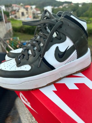 Nike Dunk High Up Mujer Talla 37.5 Verde Militar