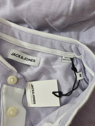 Polo Jack & Jones Cuello Mao Lila Talla M