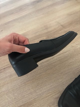 Zapatos negros tacón azafata mocasines