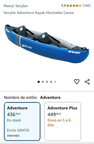 Kayak gonfiabile Sevylor Adventure