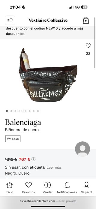 Riñonera Balenciaga Graffiti Explorer Negra