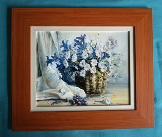 Cuadro Flores Cesta 44.5x38.5 cm