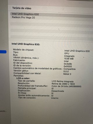 MacBook Pro 2018 da 15” Grigio/Argento