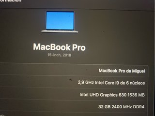 MacBook Pro 2018 da 15” Grigio/Argento