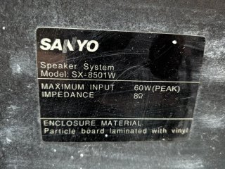 Subwoofer y Altavoz Sanyo Gris