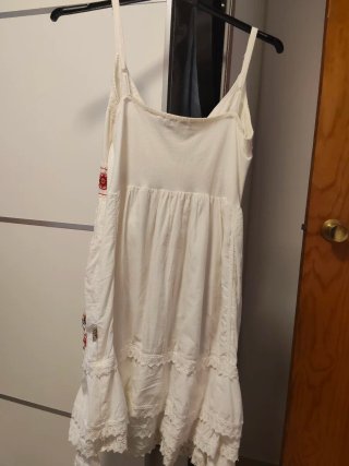 Vestido de espejitos blanco