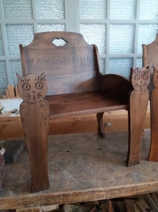 2 Sillas Antiguas Madera Únicas