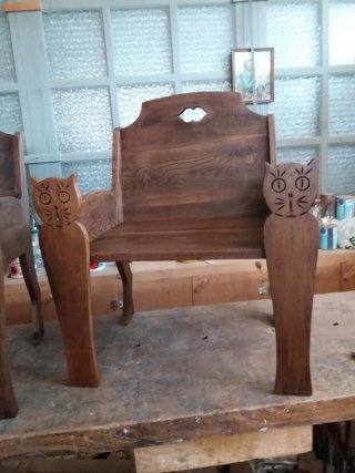 2 Sillas Antiguas Madera Únicas