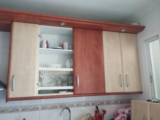 Módulos de cocina madera y metal