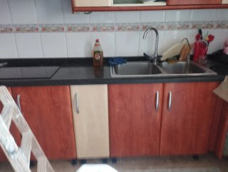 Módulos de cocina madera y metal