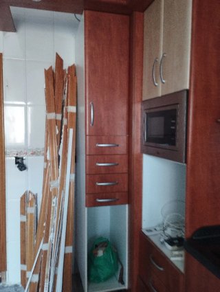 Módulos de cocina madera y metal
