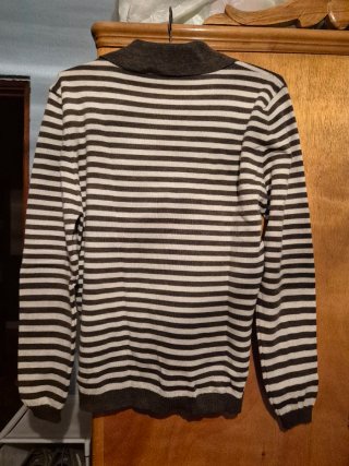 Camiseta EME mujer rayas cuello polo