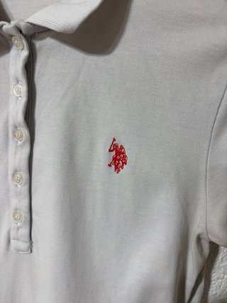 Polo U.S. Polo Assn. blanco mujer manga corta