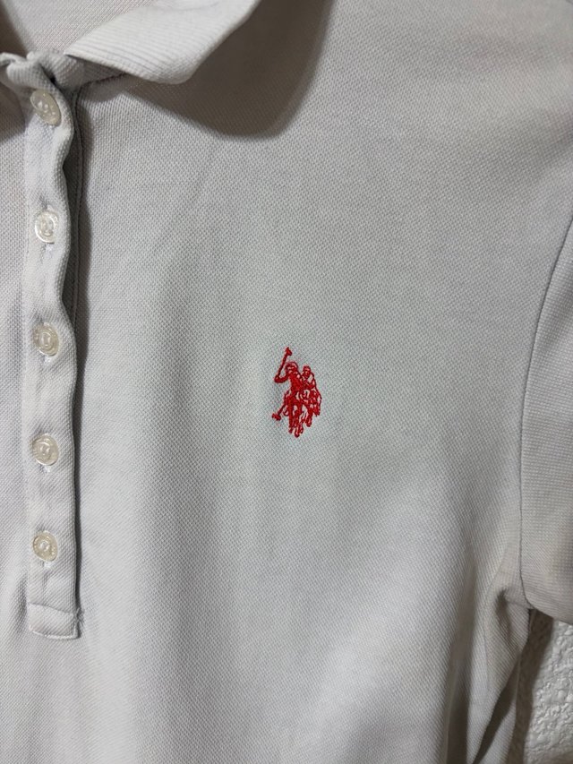 Polo U.S. Polo Assn. blanco mujer manga corta