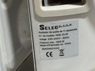 Radiador eléctrico blanco