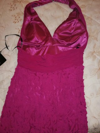 Vestito fucsia cerimonia ZM Woman nuovo tg 44