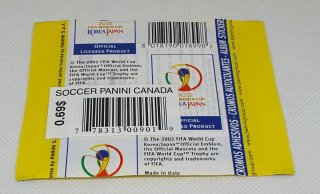 ⚽️ SOBRE DE 6 CROMOS DE FUTBOL MUNDIAL KOREA 2002