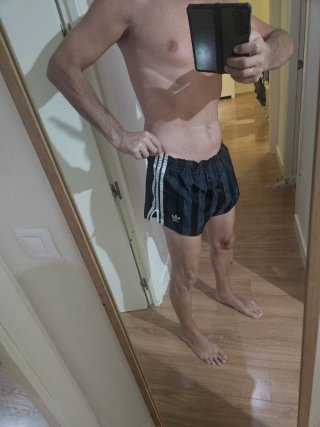 Shorts Adidas Vintage Rayas Poliamida Talla M
