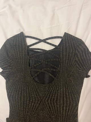Vestido fiesta negro y dorado talla M