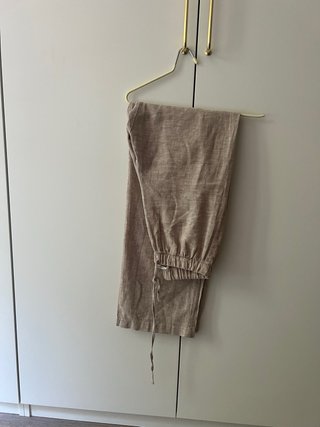 Conjunto MONKI Lino Beige Chaleco y Pantalón