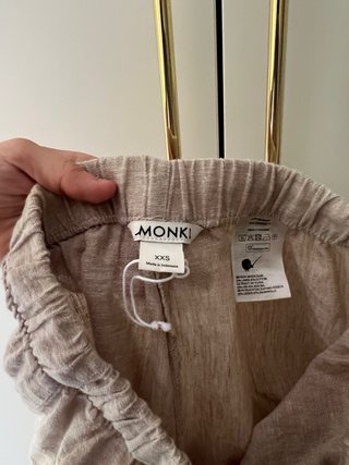 Conjunto MONKI Lino Beige Chaleco y Pantalón