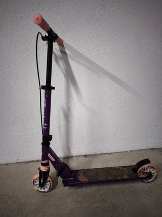 Patinete Oxelo Mid 5  de dos ruedas rosa y morado
