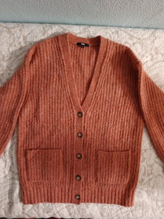 Abrigo Oversize Uniqlo Naranja Talla M