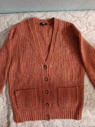 Abrigo Oversize Uniqlo Naranja Talla M