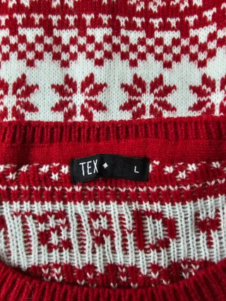 Jersey Navideño TEX Talla L Renos Copos