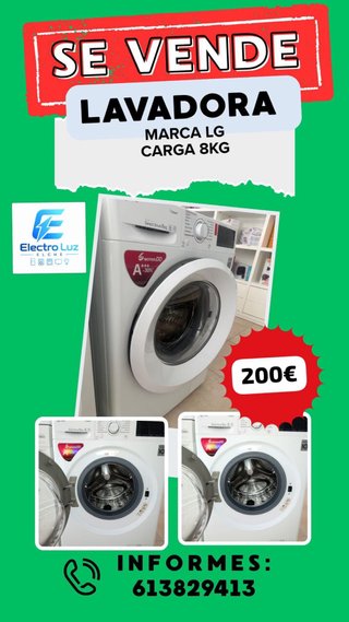 Lavadora LG Carga 8kg