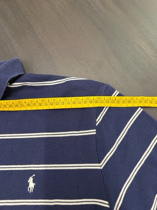 Polo Ralph Lauren a righe blu e bianche