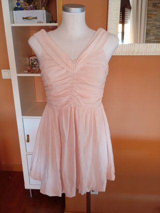 Vestido rosa bonito talla 38