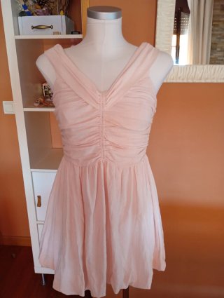 Vestido rosa bonito talla 38