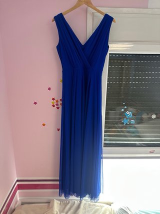 Vestido de fiesta azul largo