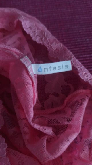 Body de encaje Énfasis rosa talla S