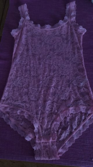 Body de encaje Énfasis rosa talla S